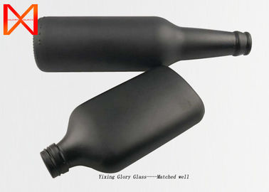330ml 500ml Matte Black Empty Glass Bottles for Beer,Gin or Vodka Packaging