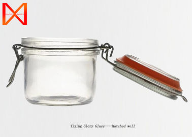 Clip Top Glass Storage Jars Eco Friendly Transparent Color With OEM ODM Service